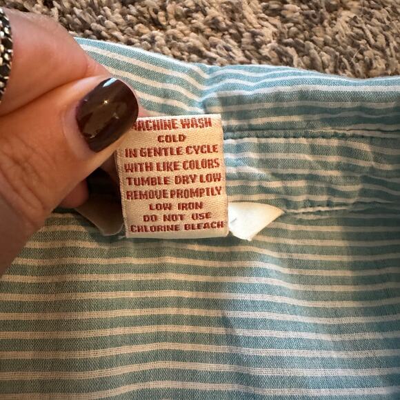 SUNDANCE 100% Cotton Button Down Top Size S Casual Classic Preppy Traditional - Picture 9 of 9